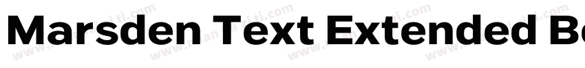 Marsden Text Extended Bold字体转换